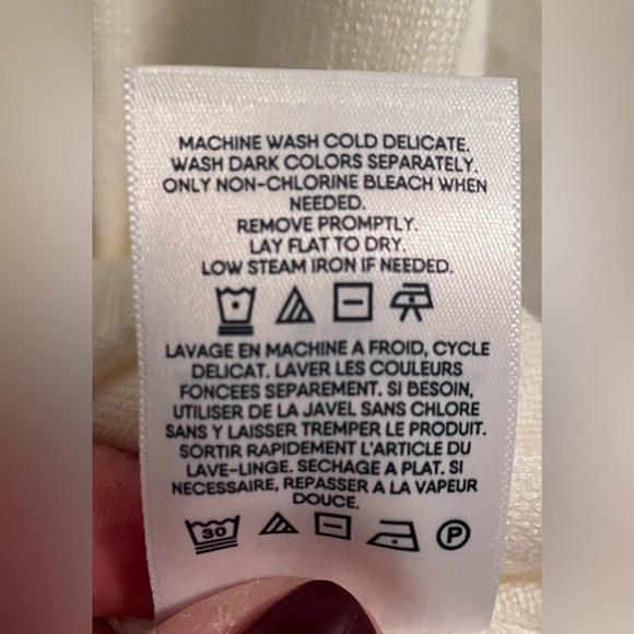 Lands End Womens Ivory Cotton Modal Lightweight Short Cap Sleeve Sweater;Size XL - Picture 4 of 6